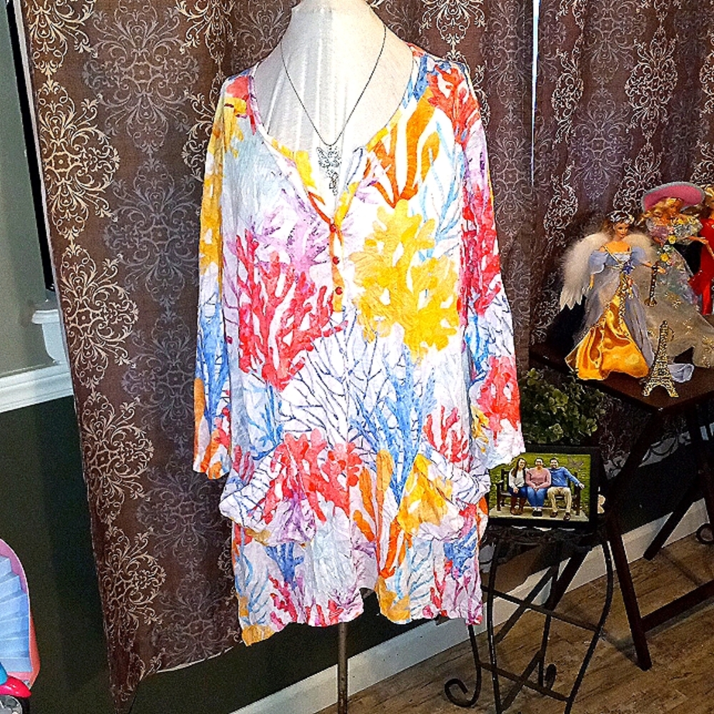 Batik tie-dyed tunic
